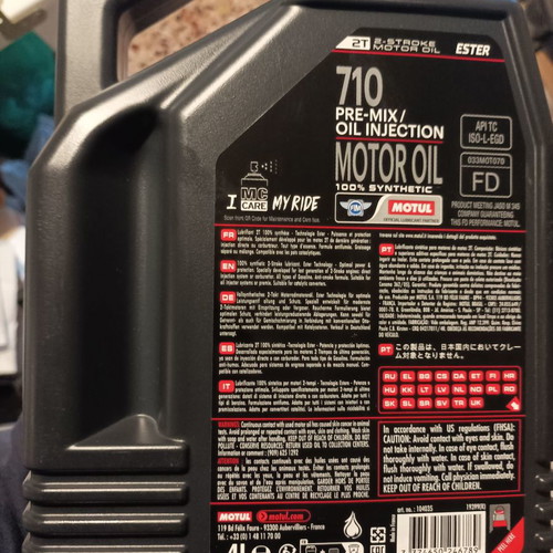 Motul 710 2T premix oil for two-stroke engines 100% synthetic 4L new