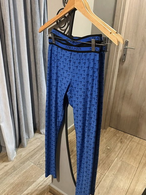 Altra Volta leggings used, XS, black and blue, double waistband