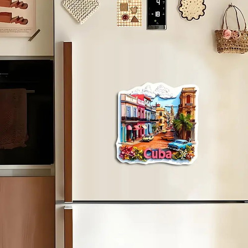 Cuba magnet new, colorful with Havana theme