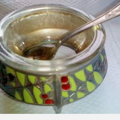 Two silver vintage Russian sugar and salt bowls 1940s-50s gold-plated silver