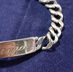 Vintage silver identity bracelet