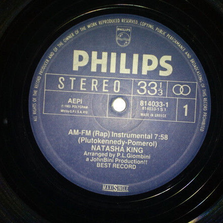 Natasha AM-FM Rap record used, electronic genre