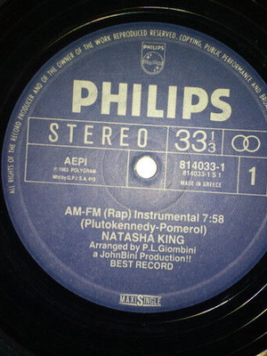Natasha AM-FM Rap record used, electronic genre