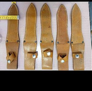 Δερμάτινη χειροποίητη θήκη παρόμοια (Αφεντάκη )για μαχαίρι ή λόγχη ΕΣ έτος 1955 έως 1970.