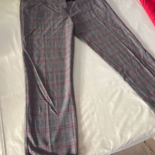Bovona plaid high-waist women's pants elegant like new, size 40