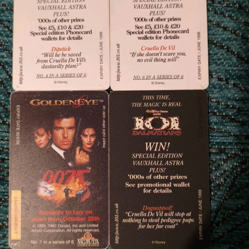 Rare phone cards like new, pack of 17 pieces