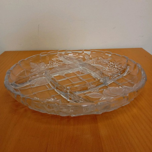 Glass nut dish 5 compartments like new