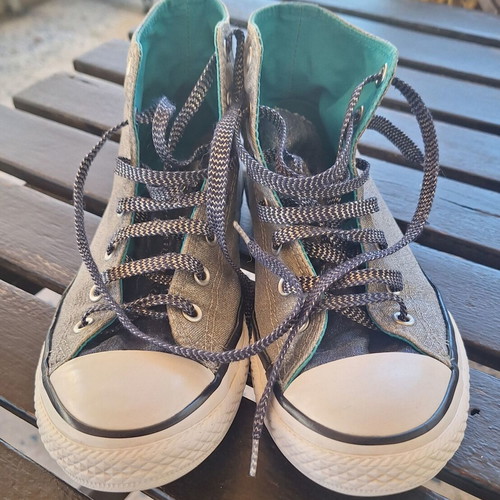 Converse All Star boots used, two-tone silver-blue, size 37