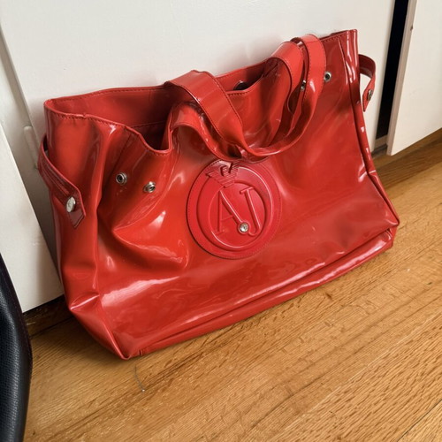 Armani Jeans PVC Handbag like new, orange
