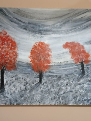 Handmade painting new, dimensions 90x65