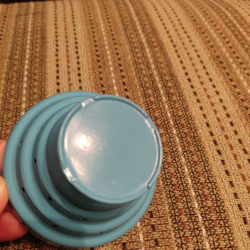Metal tealight holder, blue