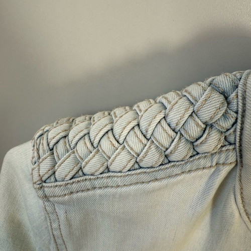 Stradivarius Jean Jacket Cropped like new, faded blue
