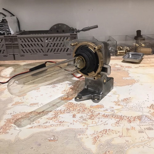 Handmade lamp like new from car spare part