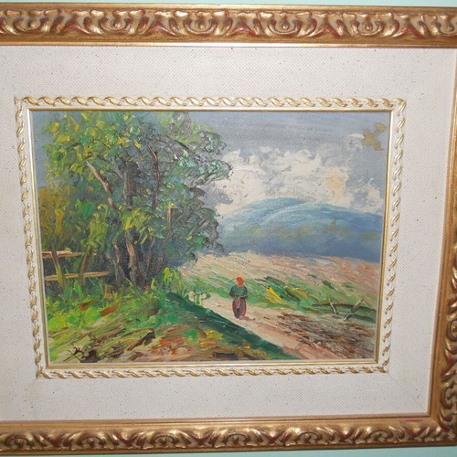Paintings like new, set of 4 with frames