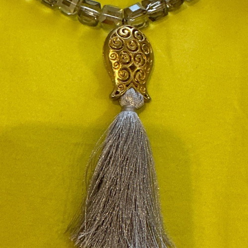 Necklace with pearls and stones used, handmade