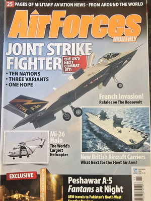 Air Forces Monthly November 2008 like new aviation magazine