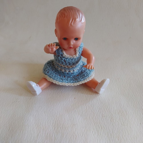 Vintage mini doll Gama 50s-60s, like new, 16 cm