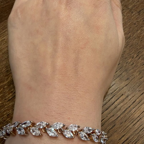 Bracelet with zirconia two-tone steel, new