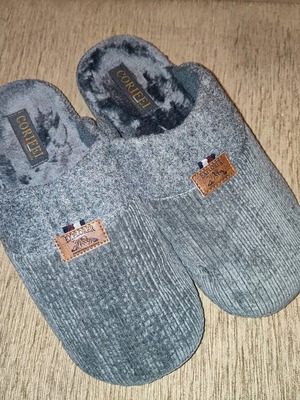 Men's winter slippers gray size 45-46 new