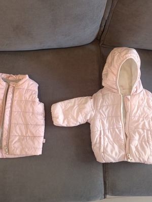 Benetton baby jackets set, up to 6 months, pink