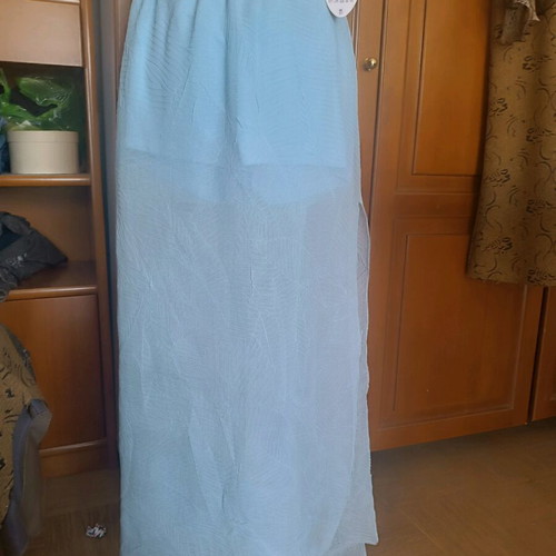Long transparent skirt with shorts