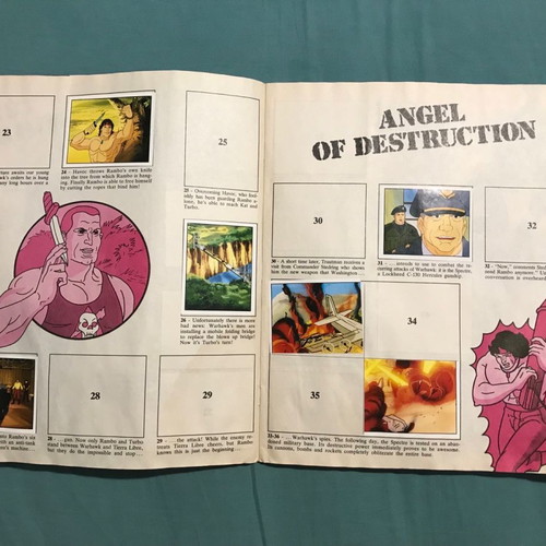 Rambo Panini sticker album used from 1986