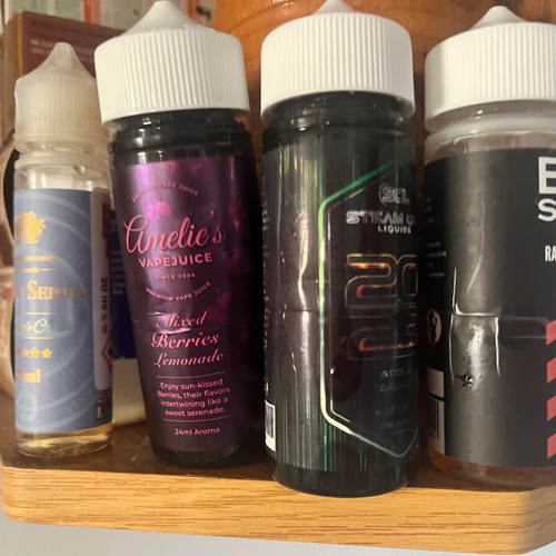 Ready-to-use electronic cigarette vape juices, 3 fruity flavors