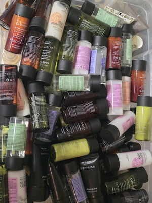 Small travel bottles shampoo, body lotion, shower gel, conditioner new