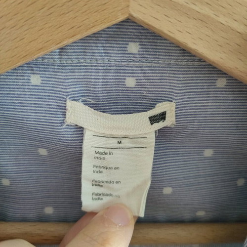 Levi's polka dot shirt like new, cotton, white and turquoise