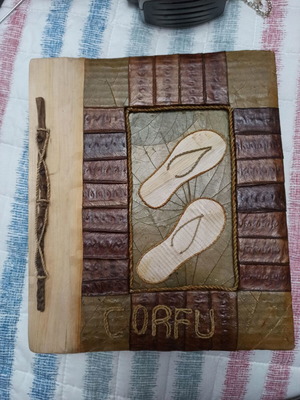 Corfu photo album made of natural materials new