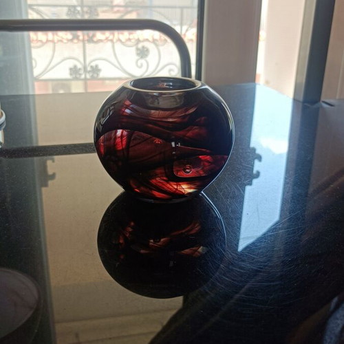 Kosta Boda Contrast candle holder by Anna Ehrner, like new