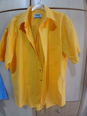 Men's short-sleeve shirt like new, yellow, size M