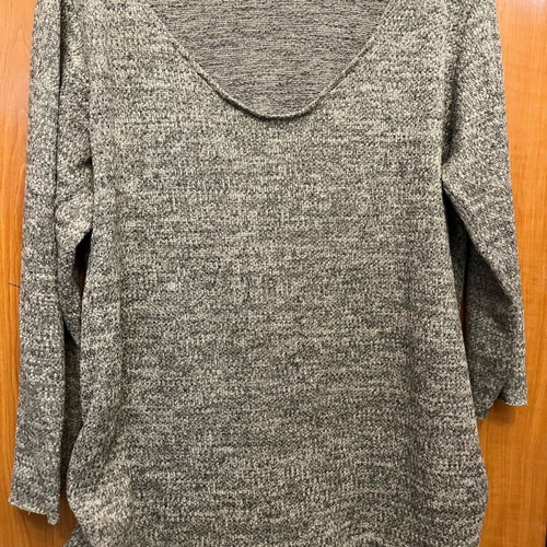 Gray melange blouse like new, size L