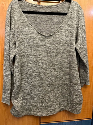 Gray melange blouse like new, size L