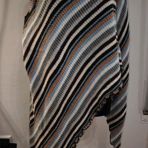 Poncho used multicolor one size
