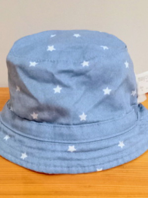 Mayoral reversible baby bucket hat like new, blue, 6 months, 44 cm