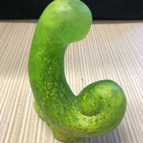 Solid artistic glass sculpture