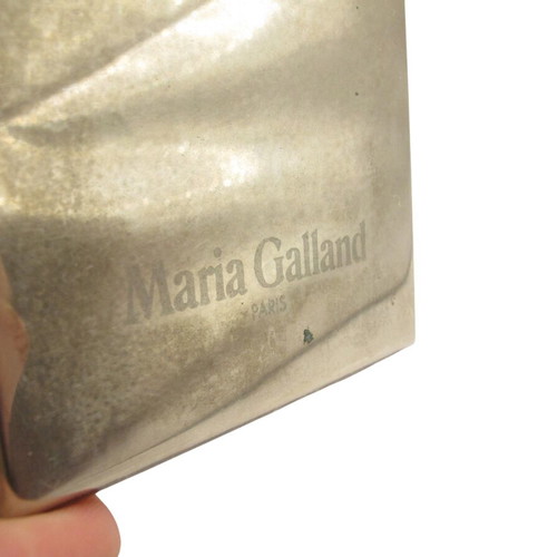 Vintage Maria Galland Paris mirror used, silver-plated, square