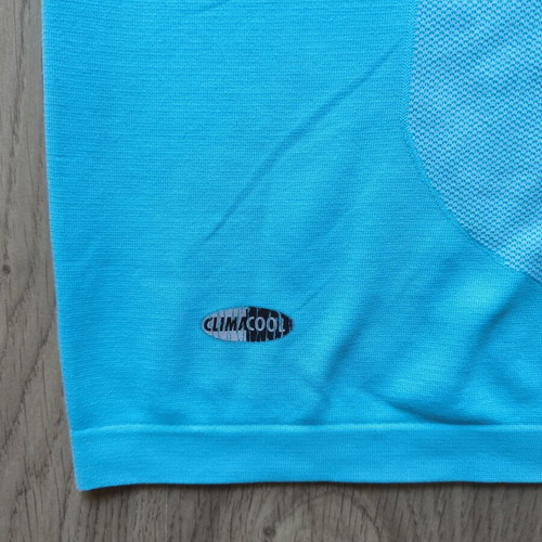 Adidas men's sports shirt used, Clima cool, size Small, turquoise