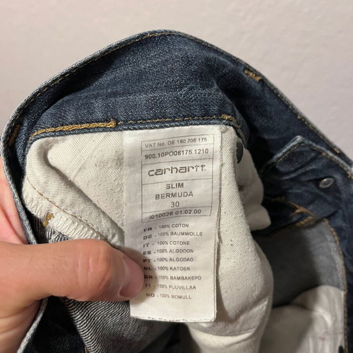 Carhartt Men Cargo Shorts Slim Bermuda used, size 30, blue