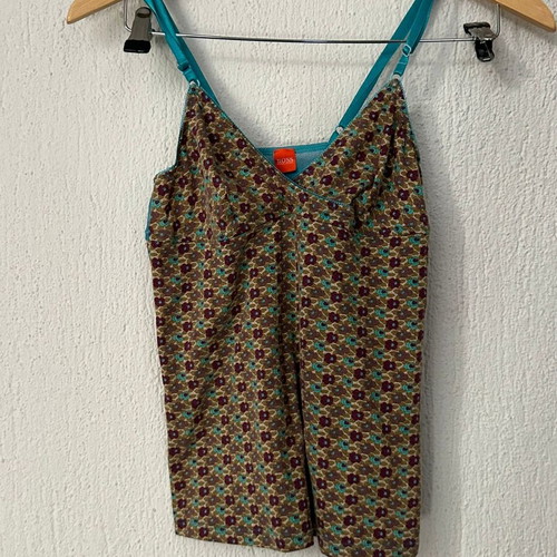 Hugo Boss babydoll floral top, adjustable straps, modal blend