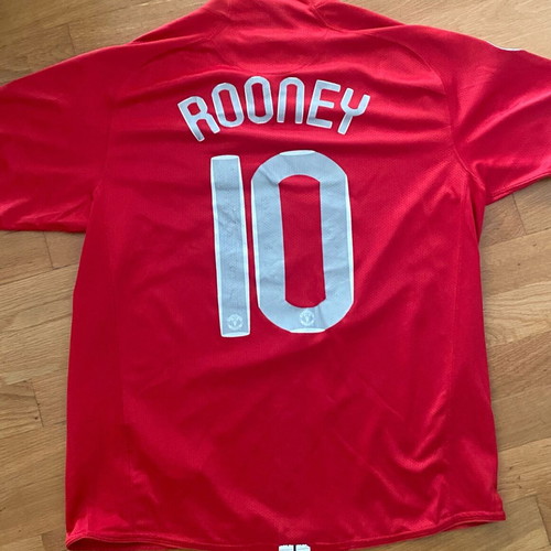 Manchester United Rooney jersey used 2007-2008 size Large