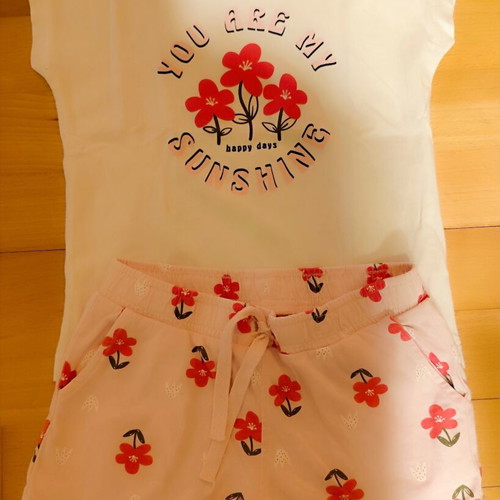 Name It floral set 104 cm like new, white and pink