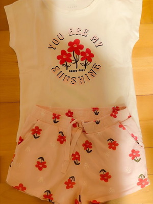 Name It floral set 104 cm like new, white and pink
