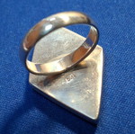 Silver ring with 925 stamp, adjustable
