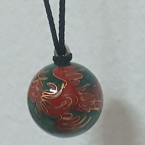 Vintage Chinese Cloisonne enamel music pendant ball