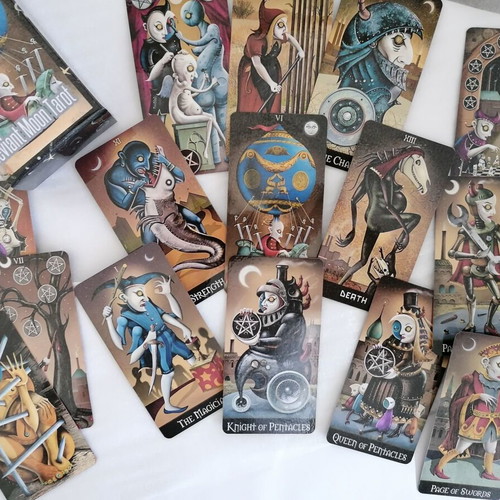 Deviant Moon Tarot handmade used deck with 78 laminated cards