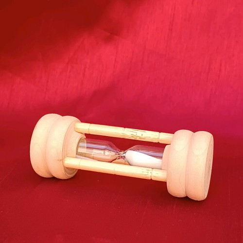Hourglass like new, small wooden, 20 centimeters