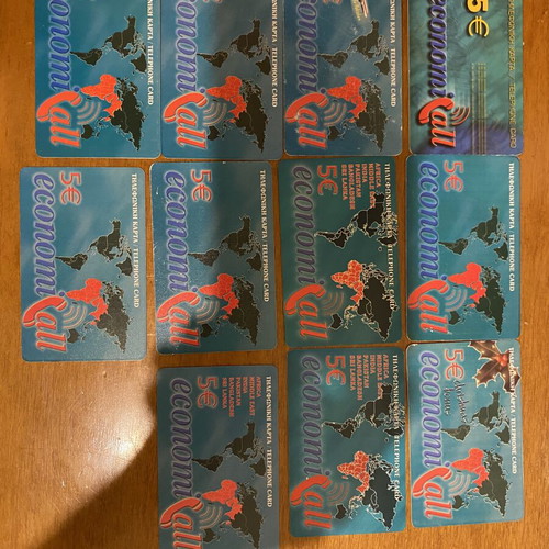 Phone cards like new, set of 11 different