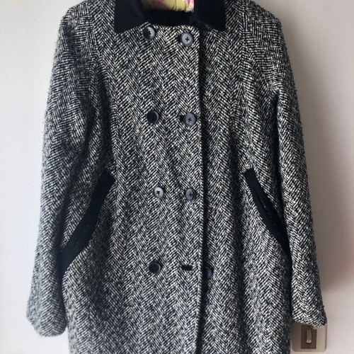 Top Shop herringbone coat used, size 38